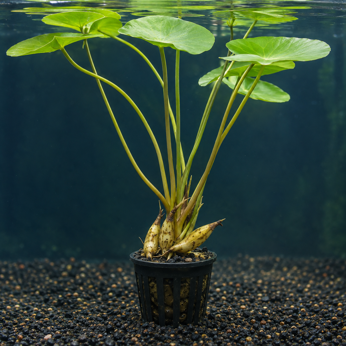 Banana Plant (Nymphoides aquatica) potted aquarium plant