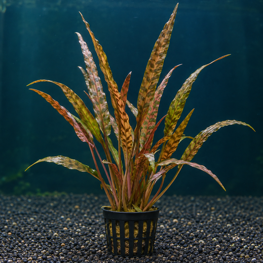 Cryptocoryne spiralis Tiger potted aquarium plant