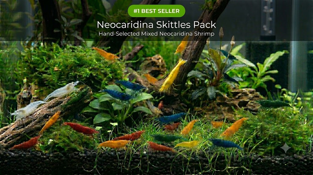 Neocaridina Skittle Pack in planted aquarium